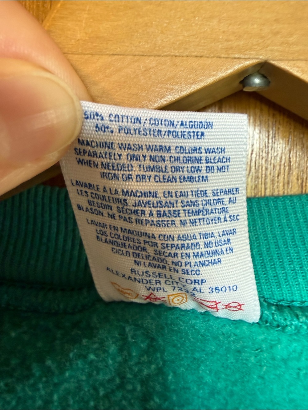 Jerzees Siemens Crewneck Sweatshirt Teal - Picture 3 of 5
